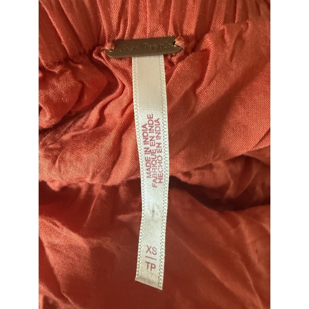 Free People Regina Midi Dress XS Boho Embroidered Mirror Pom Pom Open Back - Picture 6 of 9